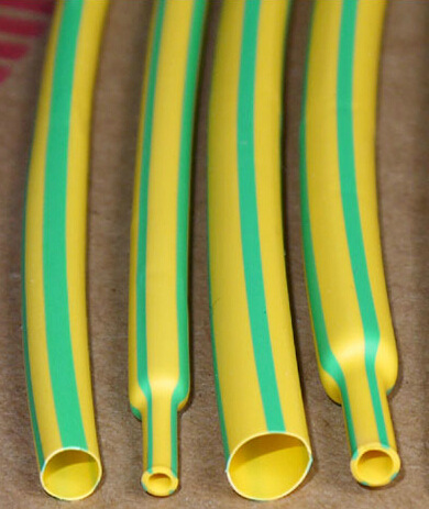 黄绿双色条纹热缩套管